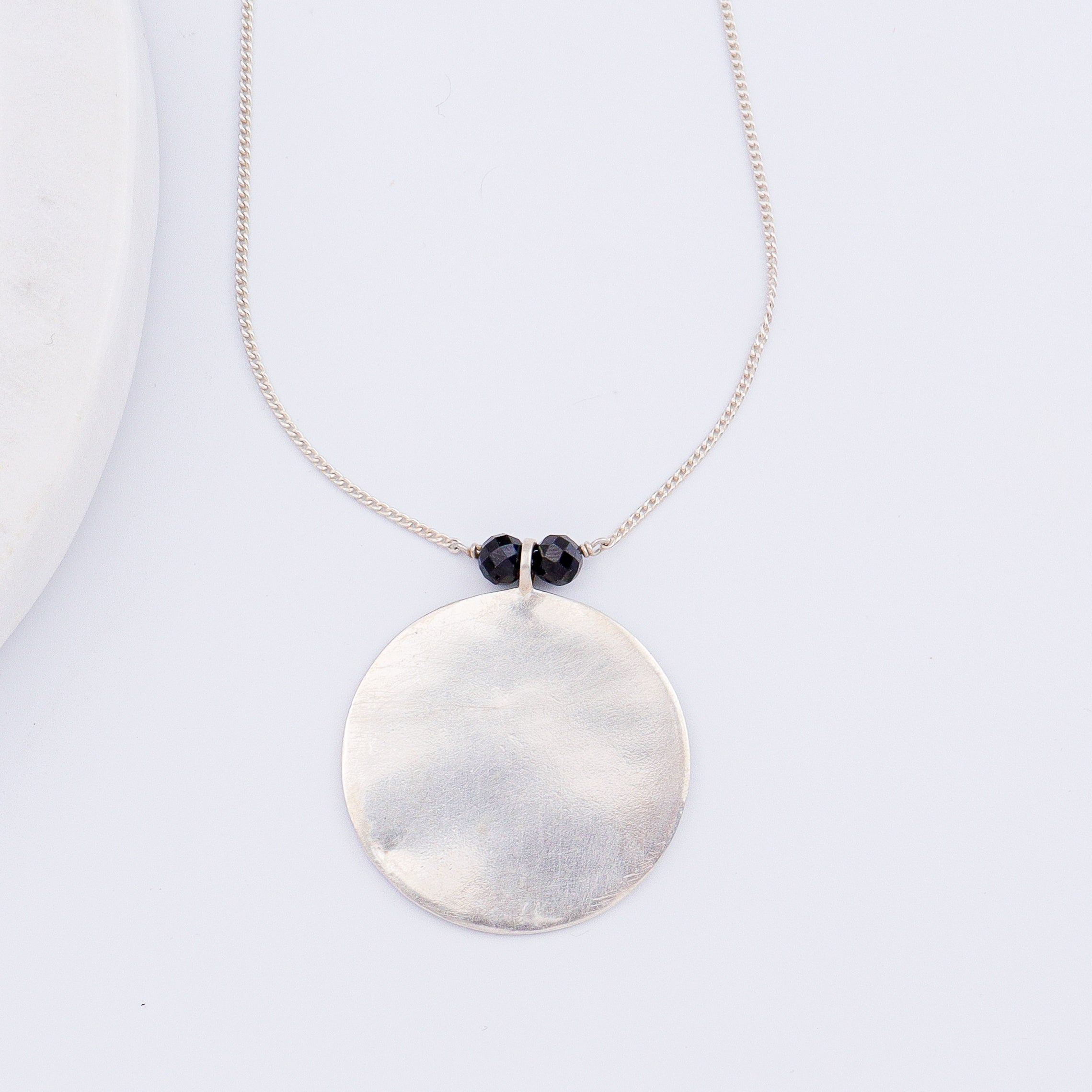Silver coin chain mangalsutra : Medium sized coin