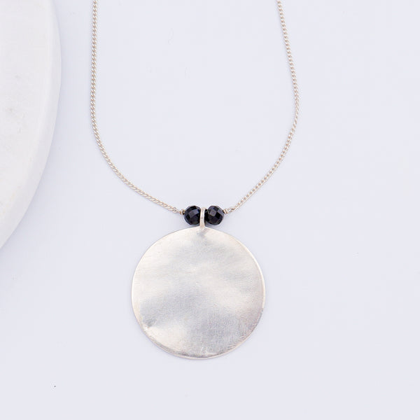 Silver coin chain mangalsutra : Medium sized coin
