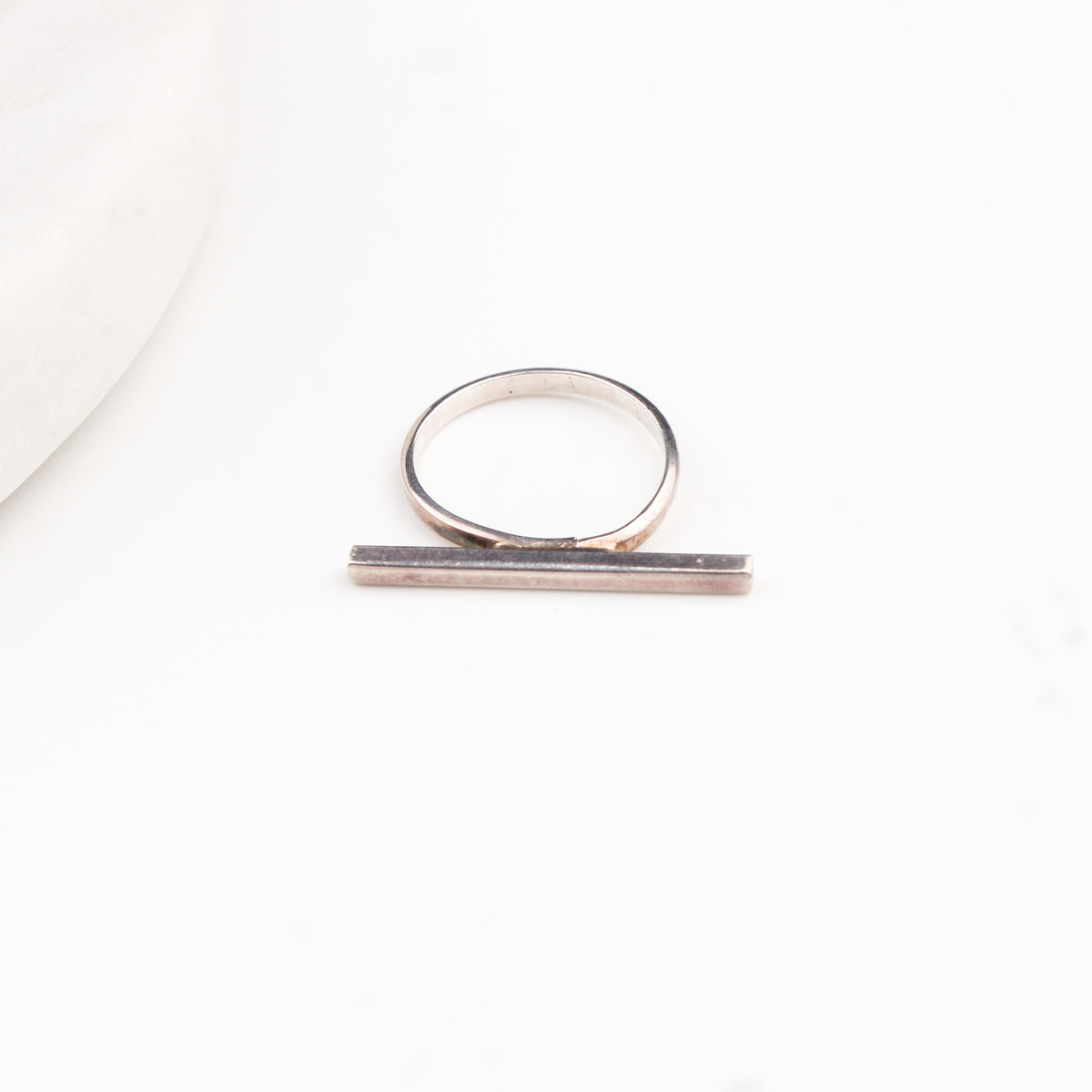 Classic Silver Ring : Line