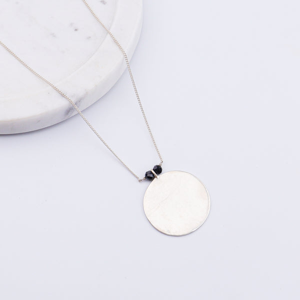 Silver coin chain mangalsutra : Medium sized coin