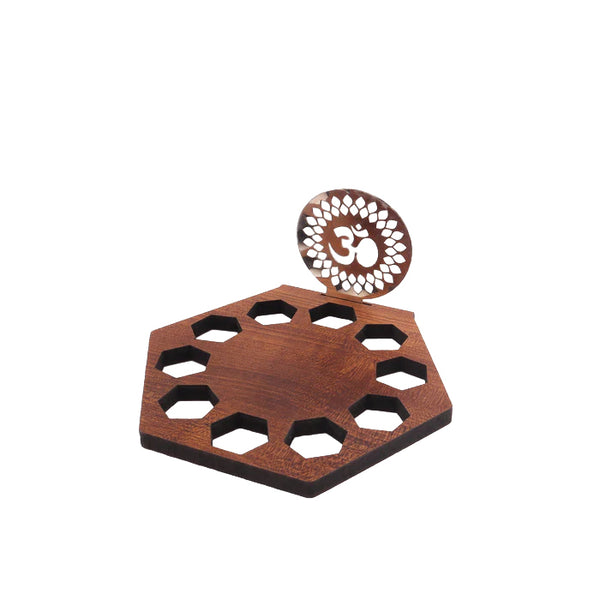 Silver Om Shadow Diya