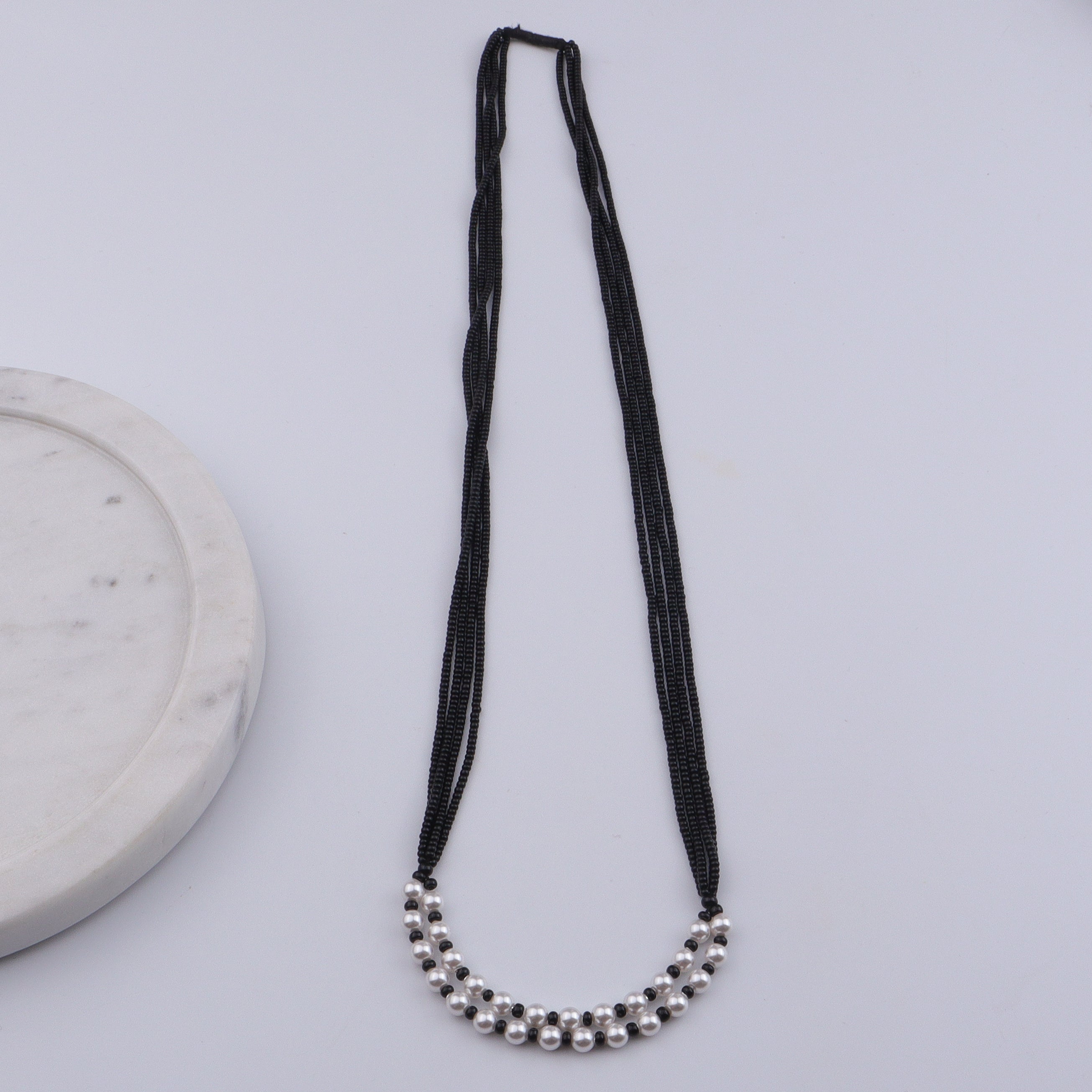 Two Layer Pearl Mangalsutra | 92.5 Sterling Silver
