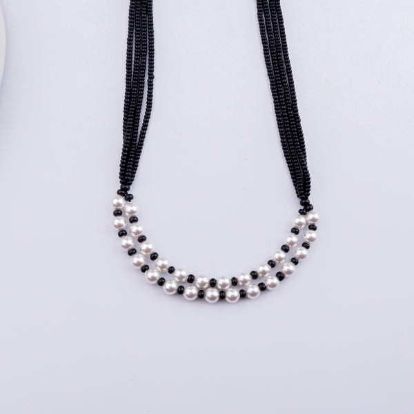 Two Layer Pearl Mangalsutra | 92.5 Sterling Silver