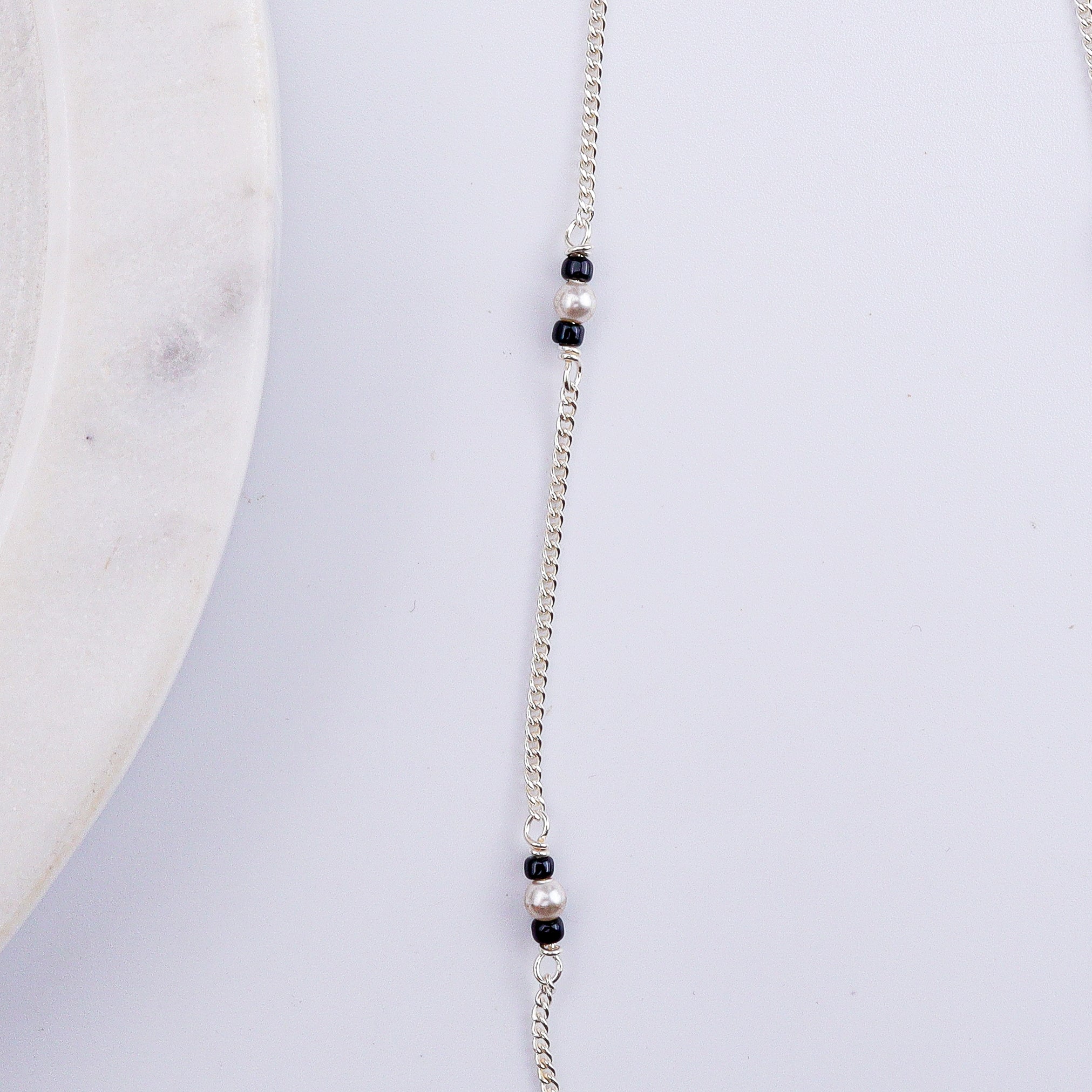 Pearl & Black Spinel Chain Mangalsutra
