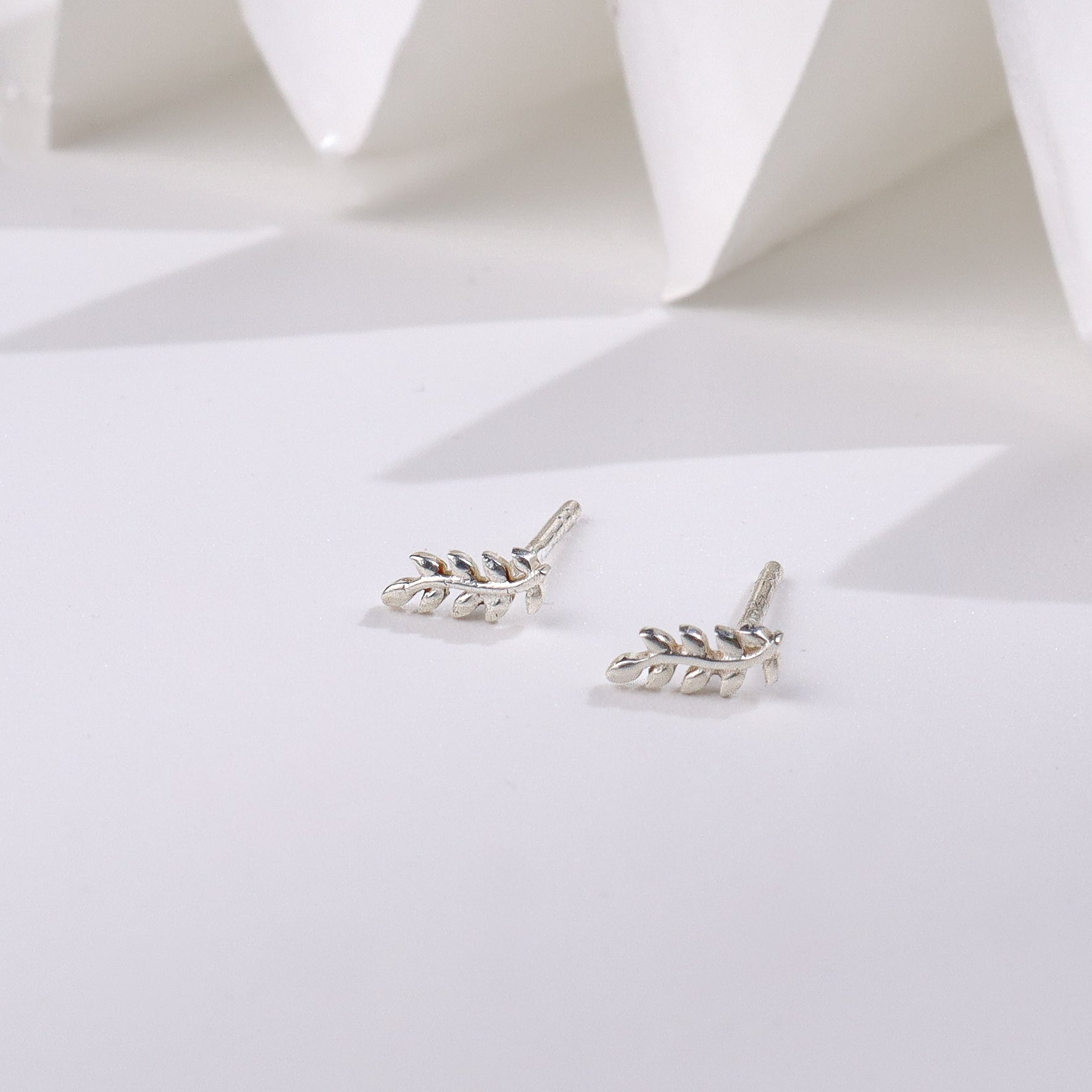 Dainty Leaf Studs | 92.5 Silver