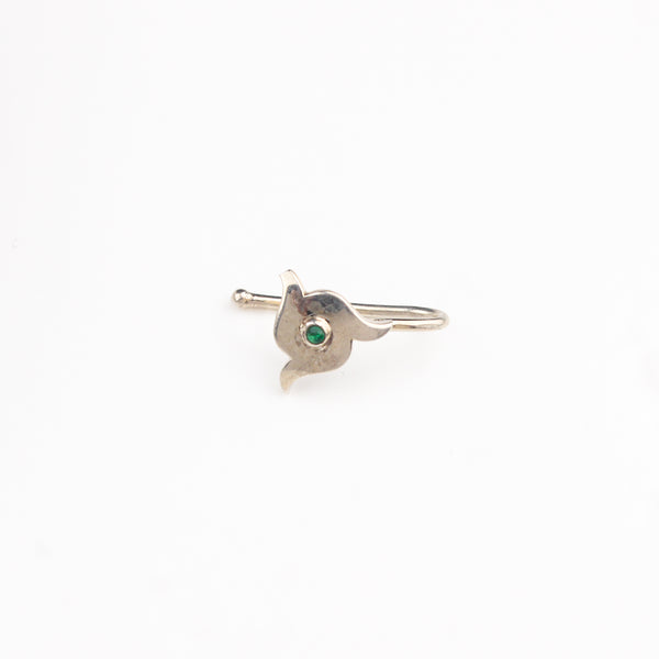 Silver Nakshatra Nose pin (Clip on)