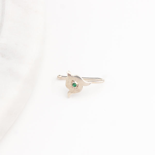 Silver Nakshatra Nose pin (Clip on)