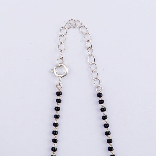 Big CZ Flower Mangalsutra Set | 92.5 Sterling Silver