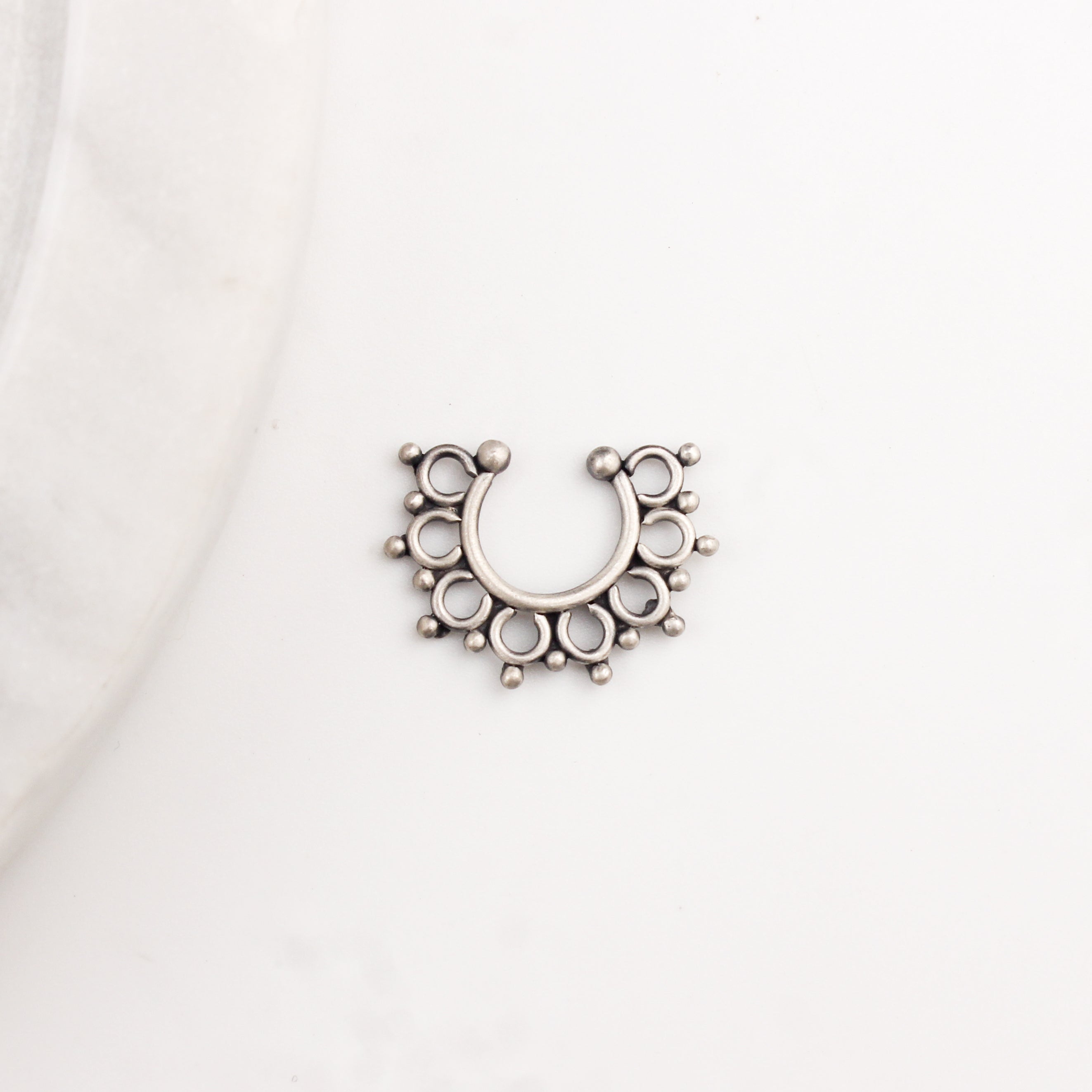 Filigree Nose Ring / Septum Ring (Clip On)