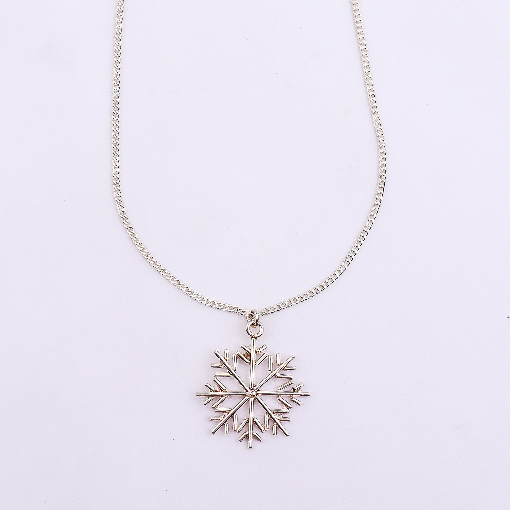 Sliver Snowflake Necklace