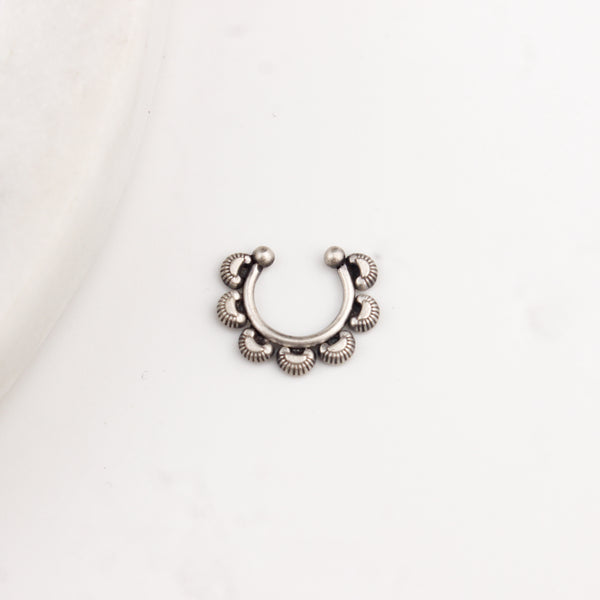 Chaand Nose Ring / Septum Ring - Moon Motif (Clip On)