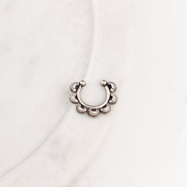 Chaand Nose Ring / Septum Ring - Moon Motif (Clip On)