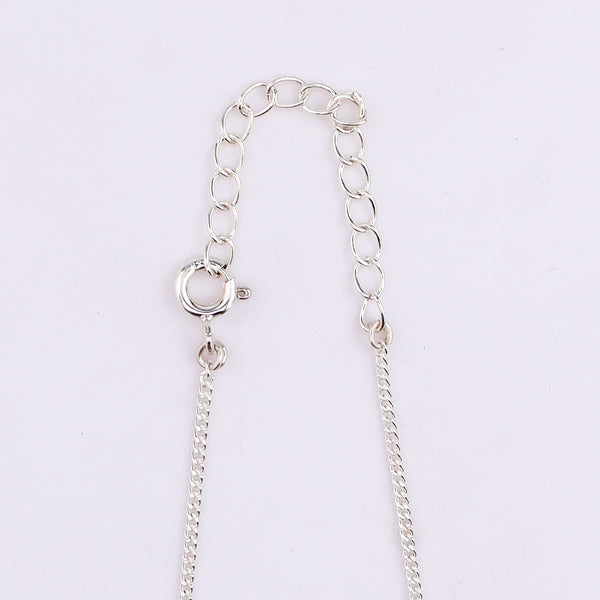 Sliver Flower and Pearl Necklace