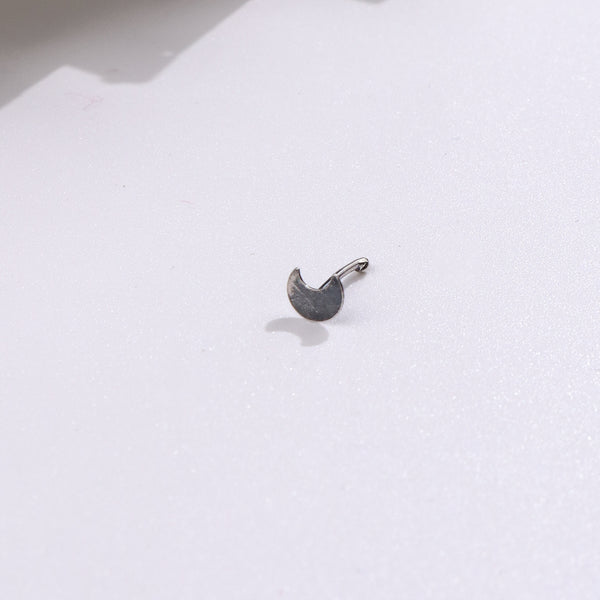 Tiny Chandrakor Nose Pin -Pierced | 92.5 Silver