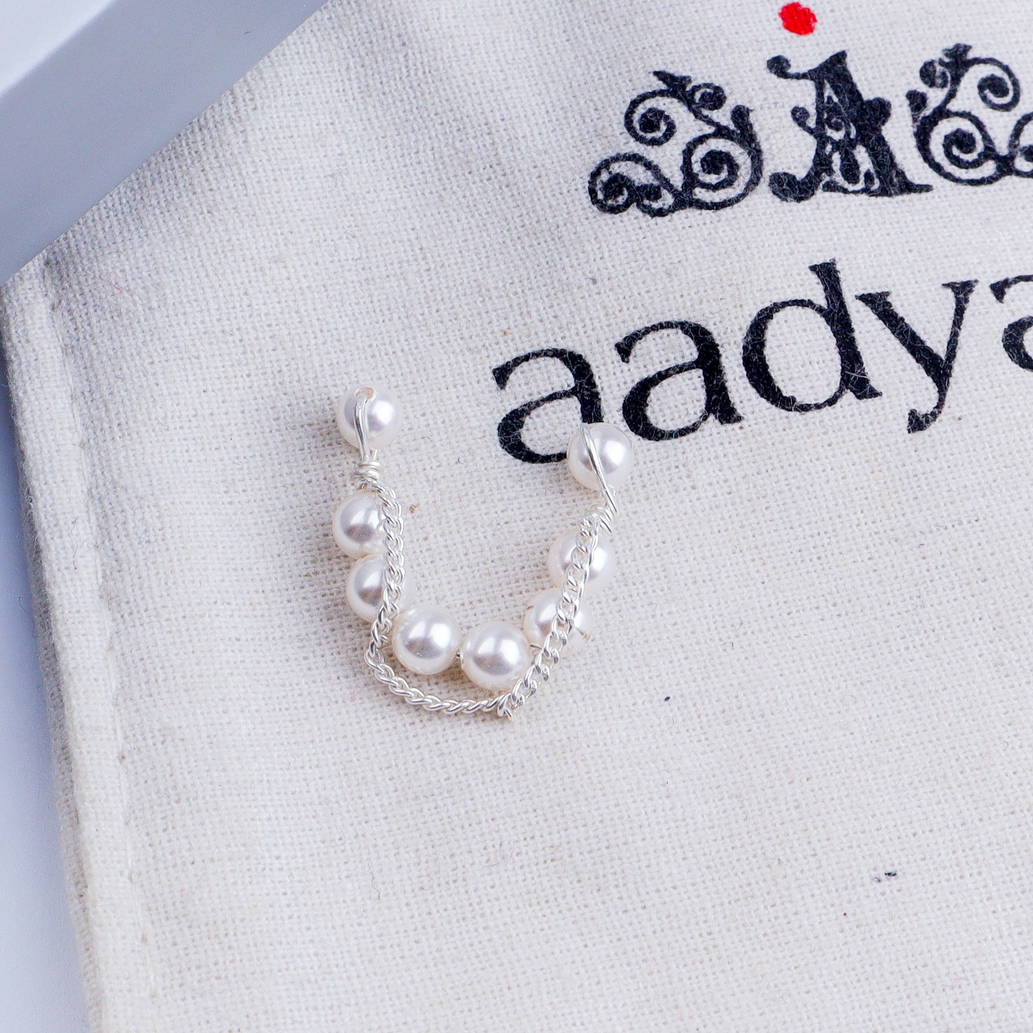 Pearl Layer and Chain Earcuff