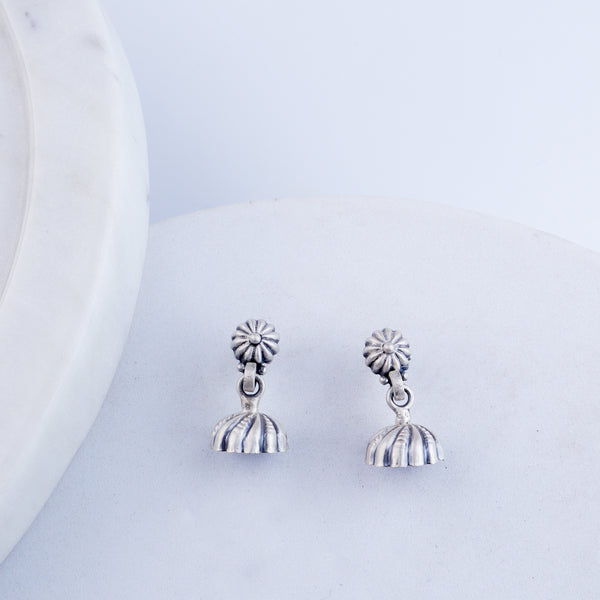 Silver Mini Dome Jhumki
