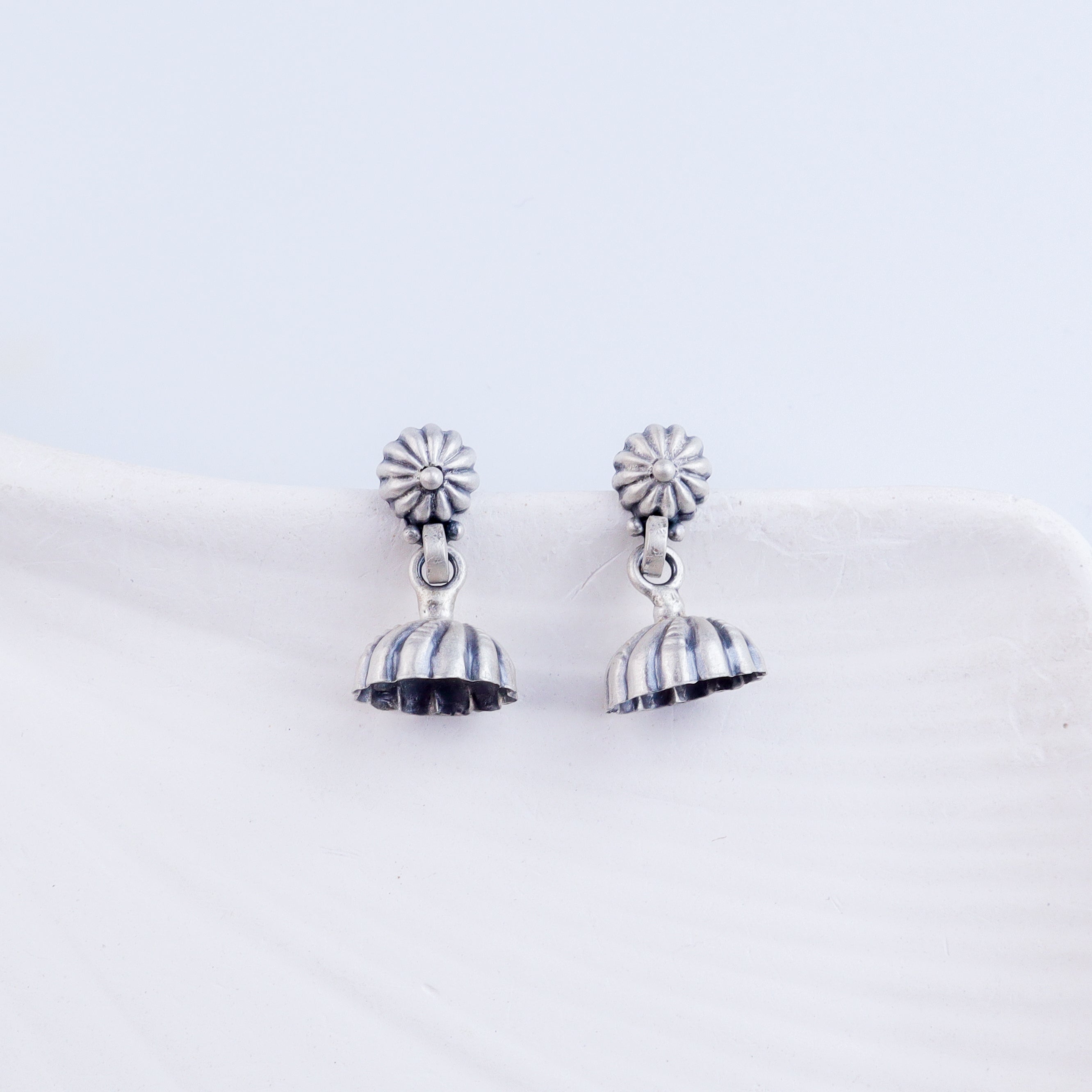 Silver Mini Dome Jhumki