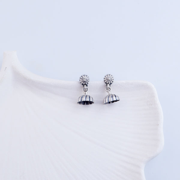 Silver Mini Dome Jhumki