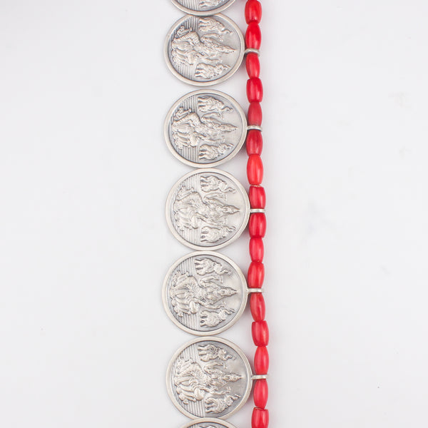 Putali Haar Set Long - Coin Necklace | 92.5 Silver | Oxidised Finish (Made to Order)