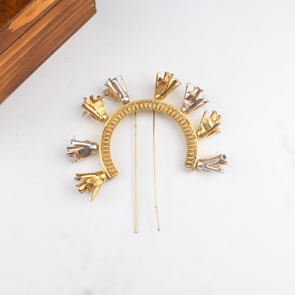 Chapha Veni (Hair Accessory) |  92.5 Silver | 22K Gold Plated (Made to Order)