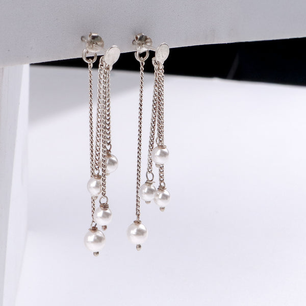 Pearl Trinkets : Layered dangler. Minimal , everyday wear design