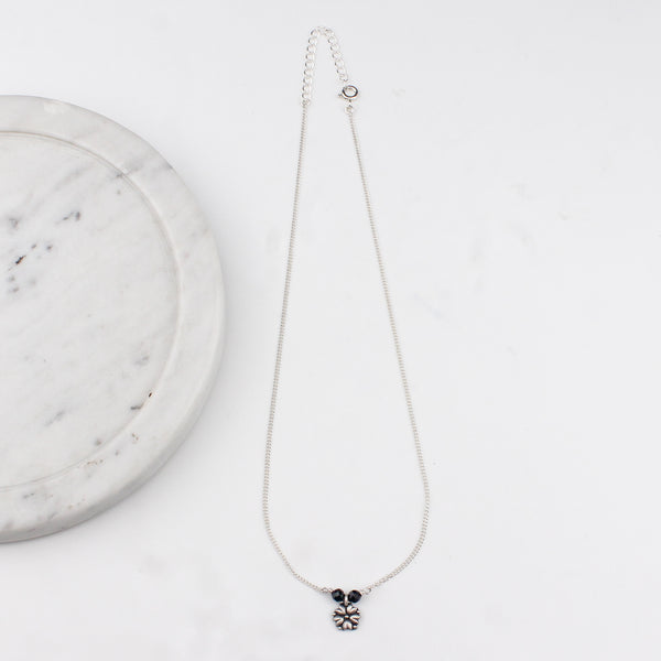 Mogra Motif Chain Mangalsutra | 92.5 Sterling Silver