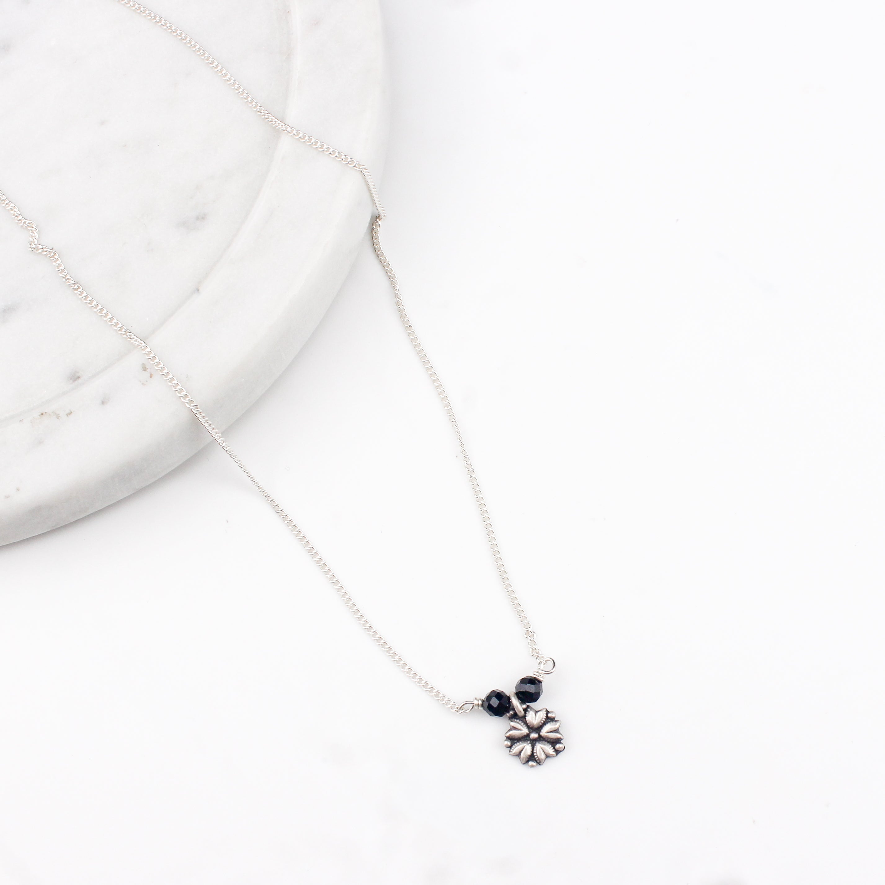 Mogra Motif Chain Mangalsutra | 92.5 Sterling Silver