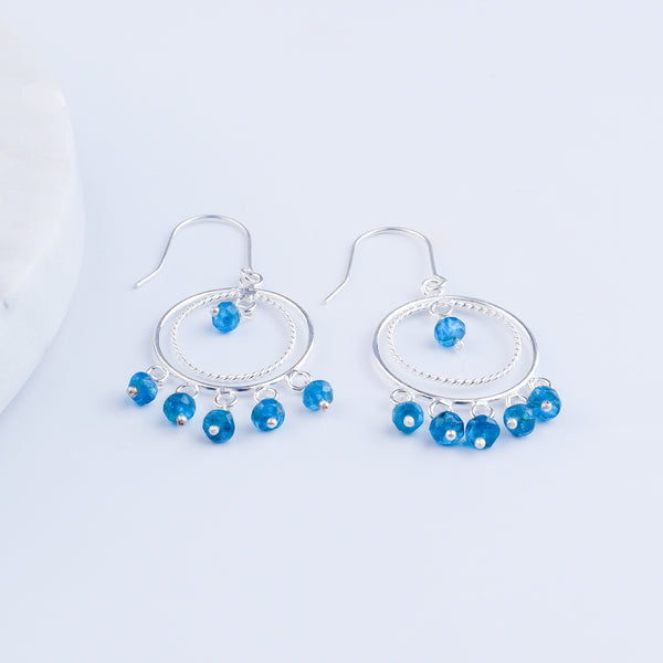 Blue Apetite Chandbali | 92.5 silver earrings | size : small