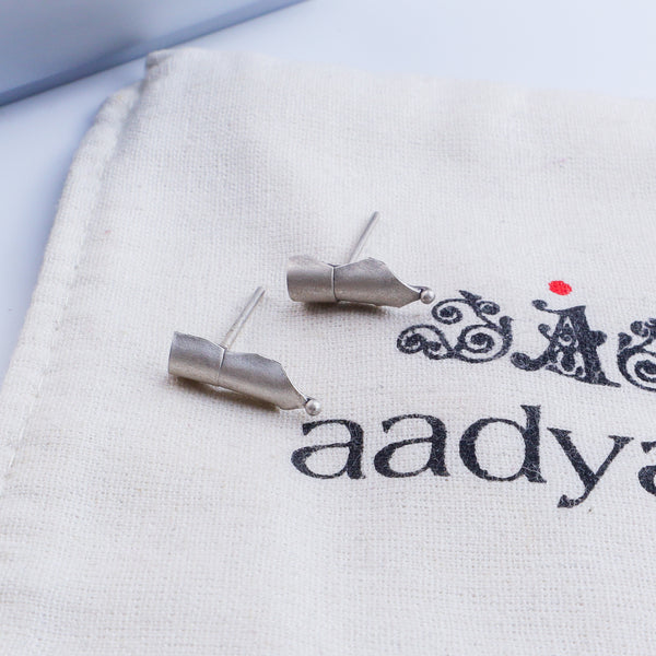Silver Nib Earrings