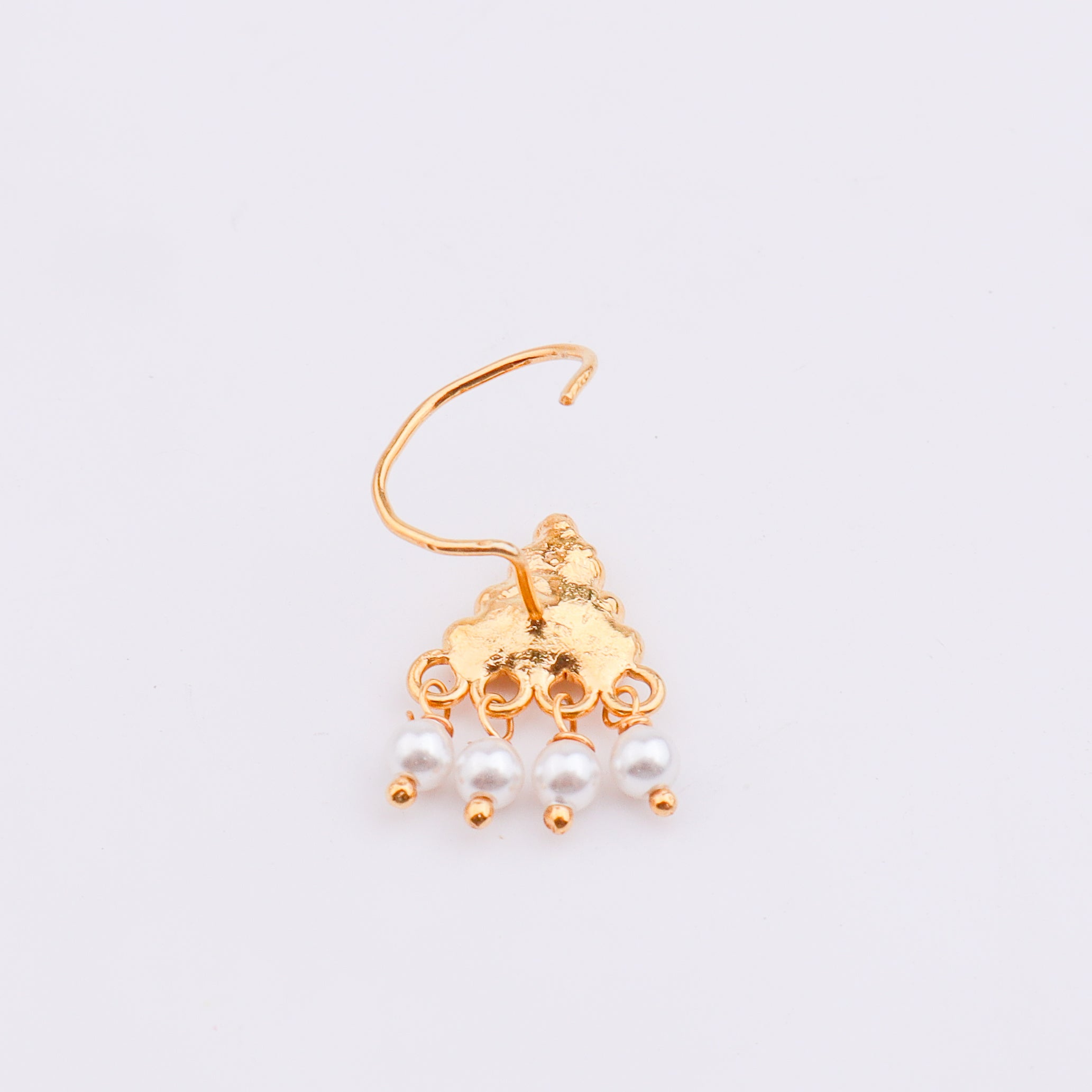 Pyramid Pierced Nose Pin | 22K Gold-Plated (Large)