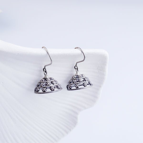 Silver Oxidized Jhumki