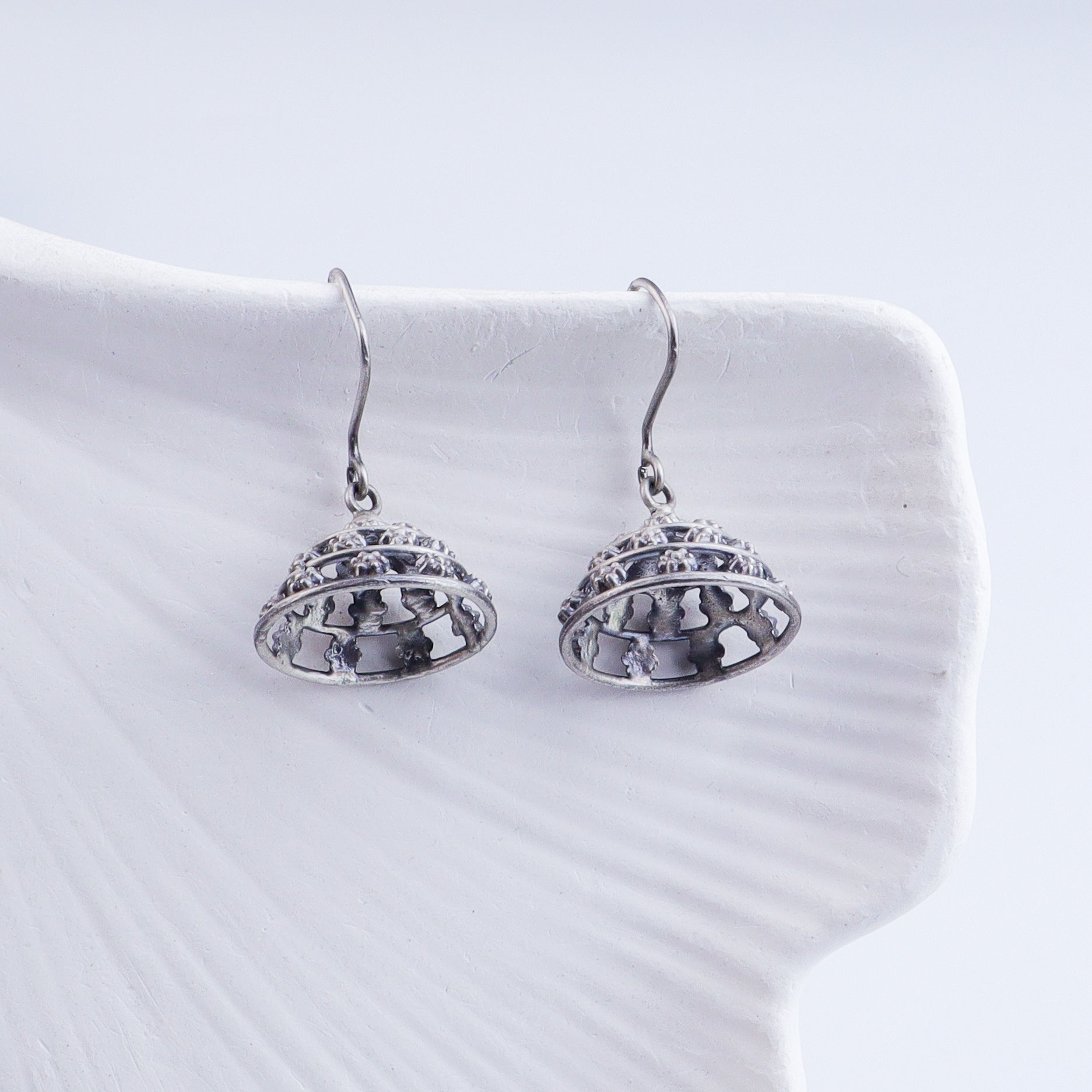 Silver Oxidized Jhumki