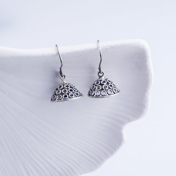 Silver Oxidized Jhumki