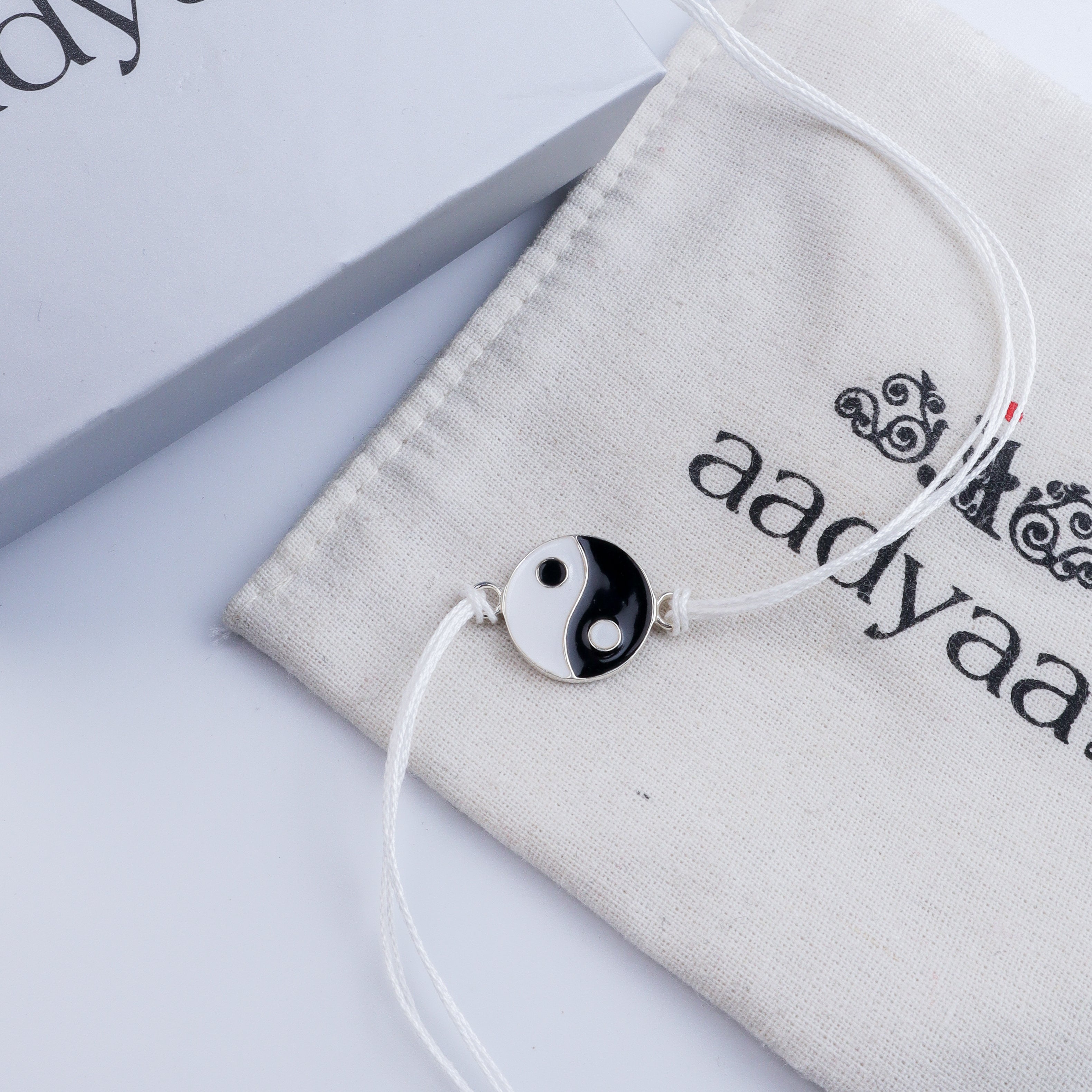 Yin Yang Silver Rakhi