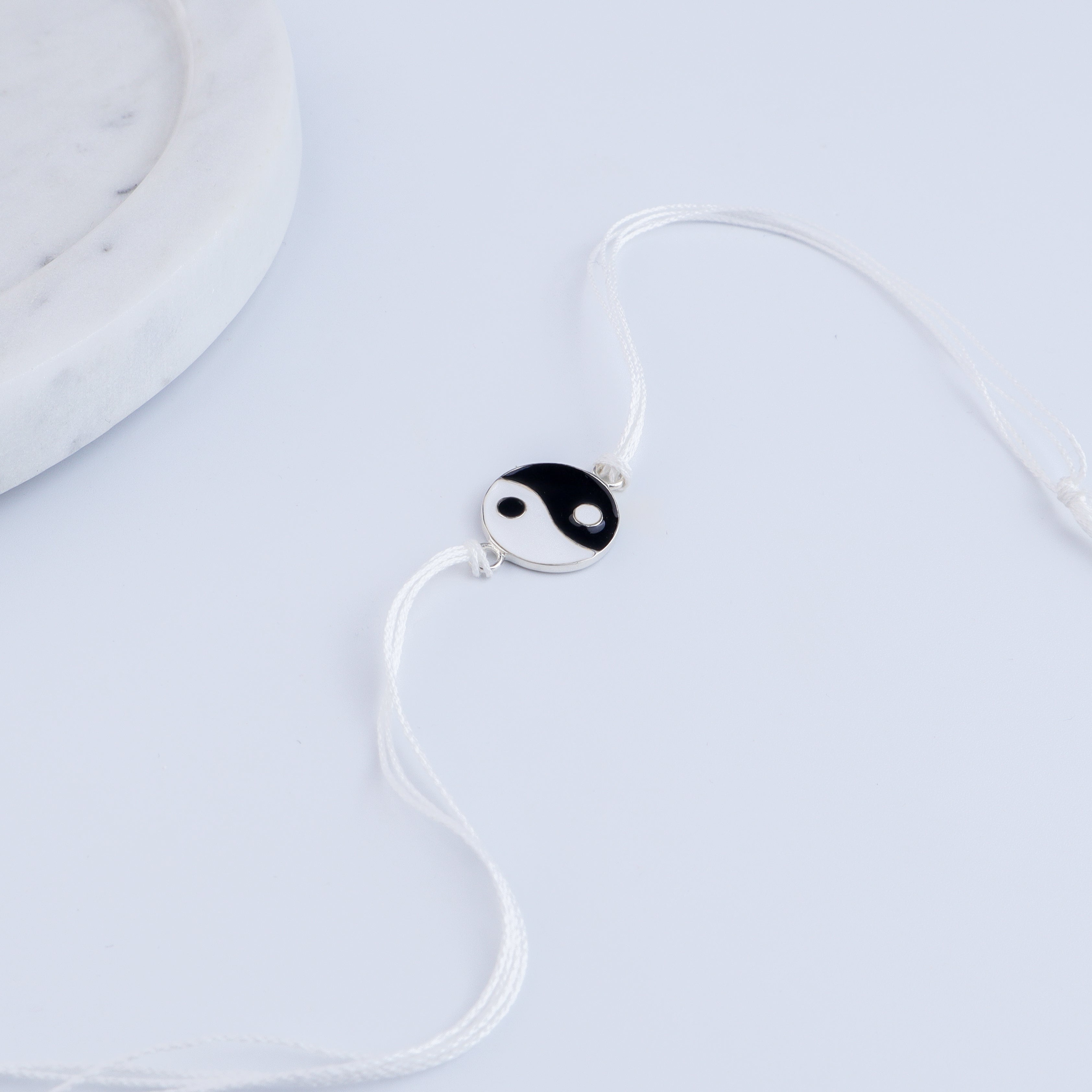 Yin Yang Silver Rakhi