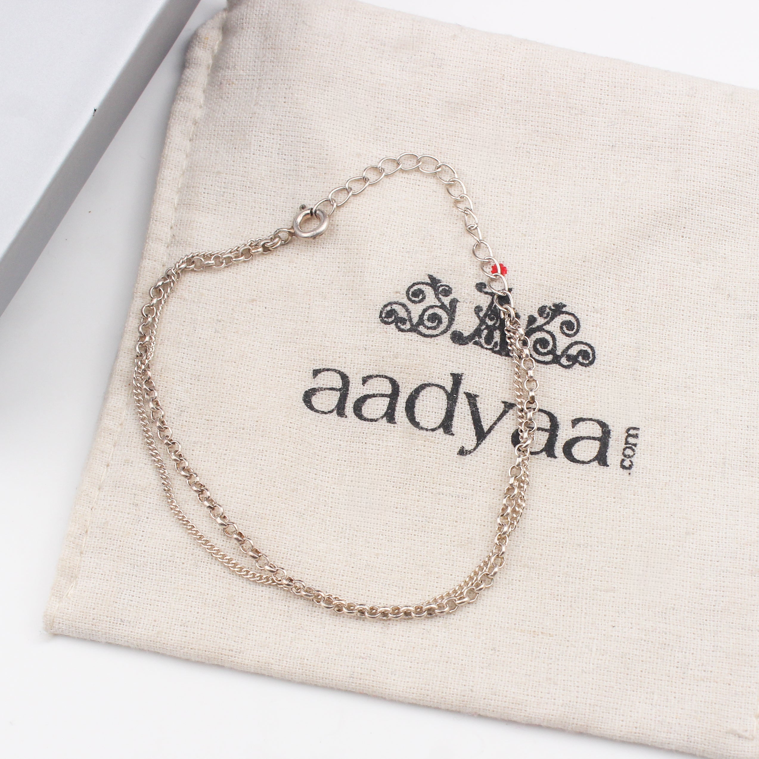 Silver Chain Double Layer Bracelet
