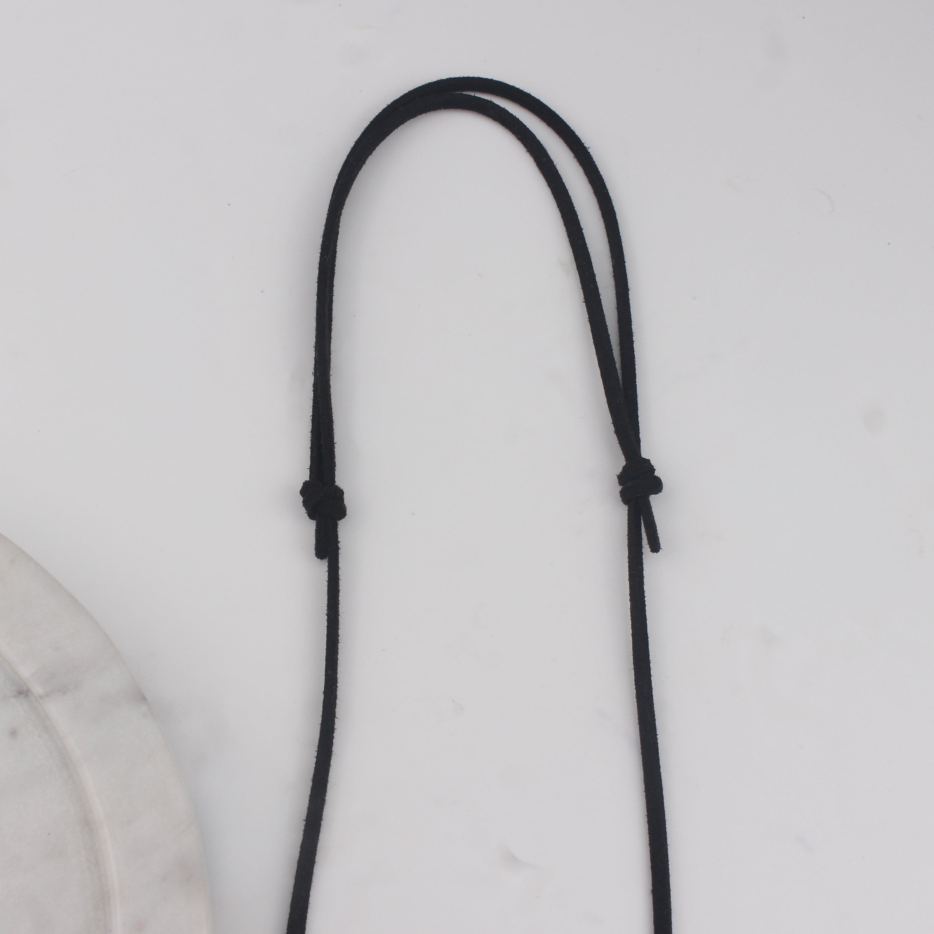 Melpomene and Thalia - Drama Pendant with Suede Cord