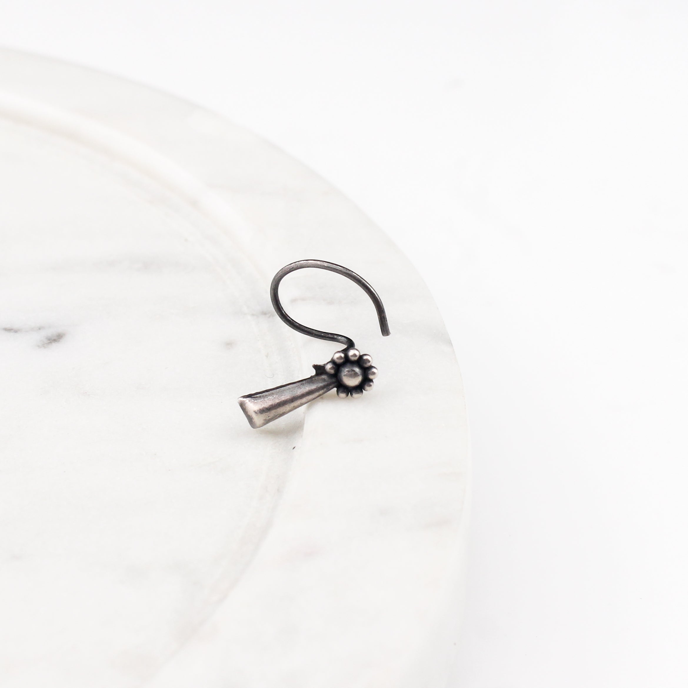 Handmade Silver Nose pin (Pierced)