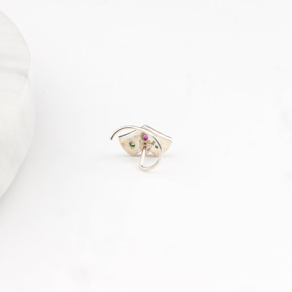 Silver Nakshatra Nose pin (Pierced)