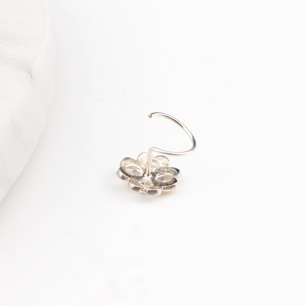 Silver Nakshatra Nose pin (Pierced)