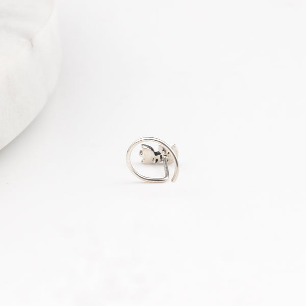 Leaves Nose pin Oxidized ( Pierced )