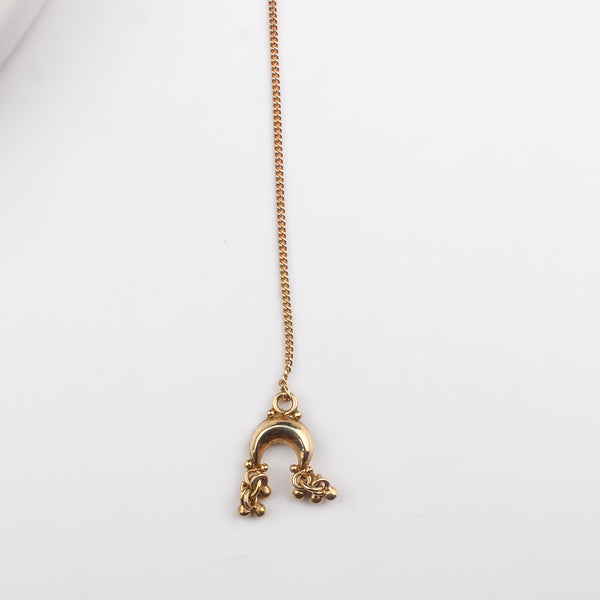 Silver Chandrakor Ghungroo Motif Maang Tika | 22K Gold Plated