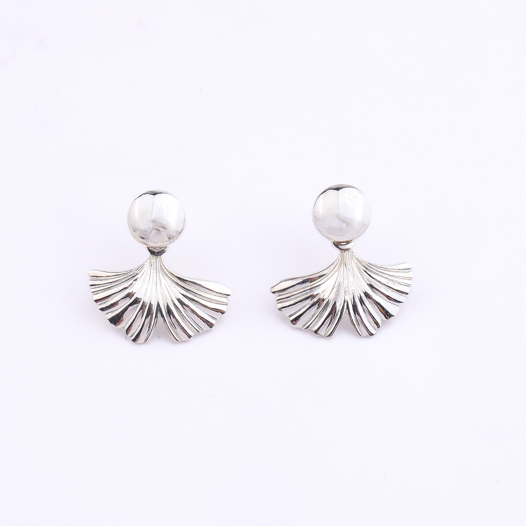 Ginkgo Leaf Jacket Earring