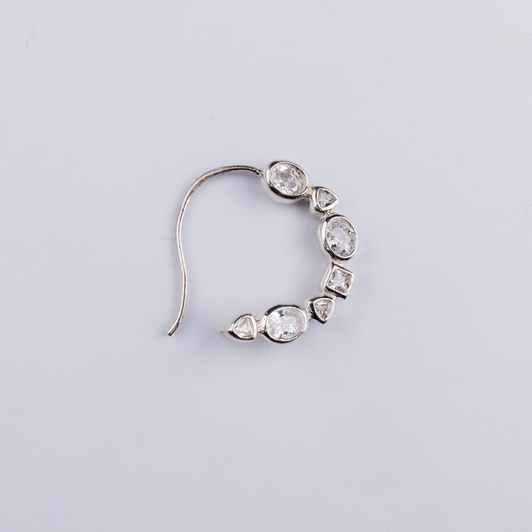 Silver CZ Nath Stones (Left, Pierced) | 92.5 Silver