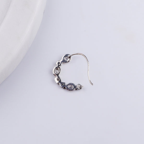 Silver CZ Nath Stones (Left, Pierced) | 92.5 Silver