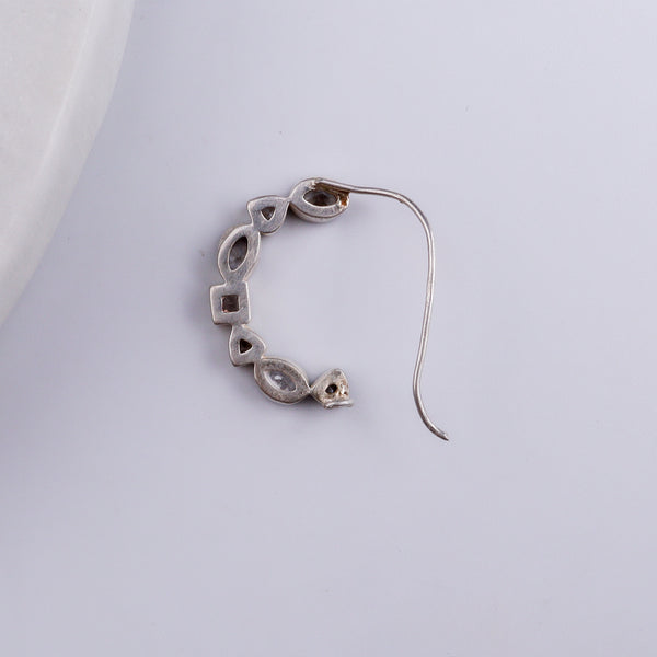 Silver Small Nath Stones | CZ | 92.5 Silver | (Left, Pierced)