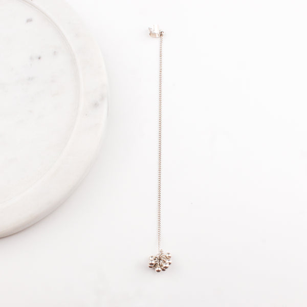 Silver Ghungroo Bunch Earcuff Plain Clip-on