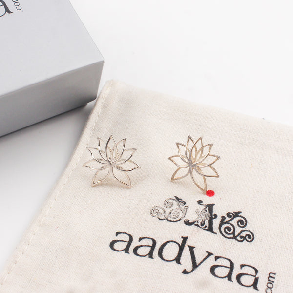 Lotus Earrings | 92.5 Sterling Silver