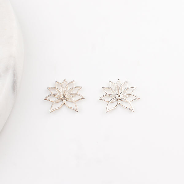 Lotus Earrings | 92.5 Sterling Silver