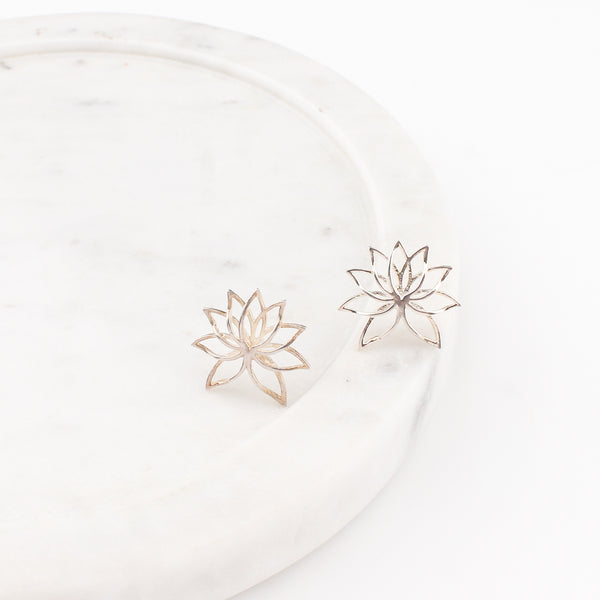 Lotus Earrings | 92.5 Sterling Silver